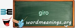 WordMeaning blackboard for giro